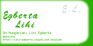 egberta lihi business card